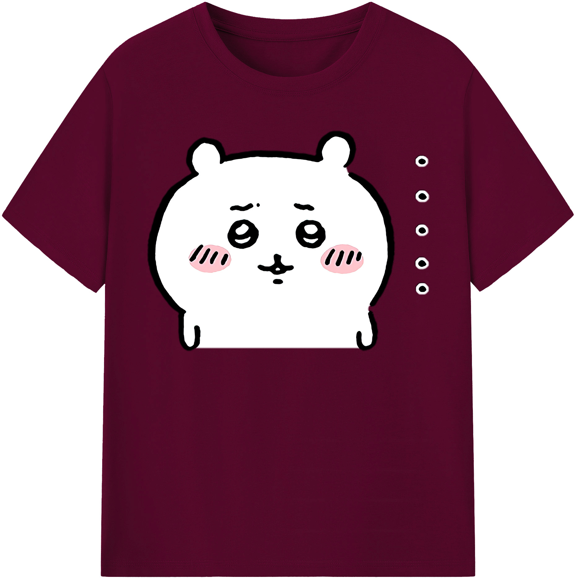 （画像用） ちいかわ ちいかわ Chii-kawa chiikawa レディースカジュアルプリントTシャツ（綿100％）